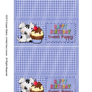 DIY Digital Doggy Birthday Bag Toppers With Free Recipe - Etsy