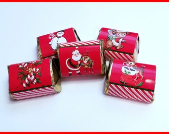 Digital Printable Holiday Vintage Hershey Nugget Candy Wrappers