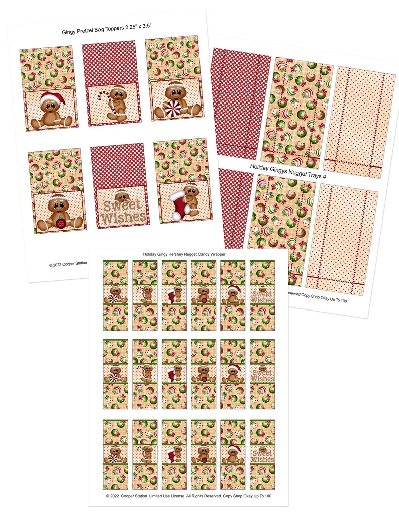 Digital Printable Hershey Nugget Holiday Candy Wrapper Set - Etsy