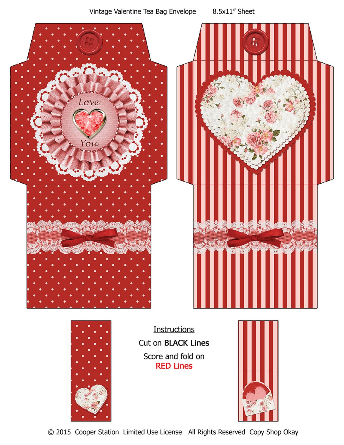 Printable Valentine Tea Wrappers and Box Set - Etsy UK