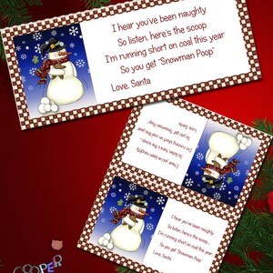 DIY Snowman Poop Digital Bag Toppers BG008