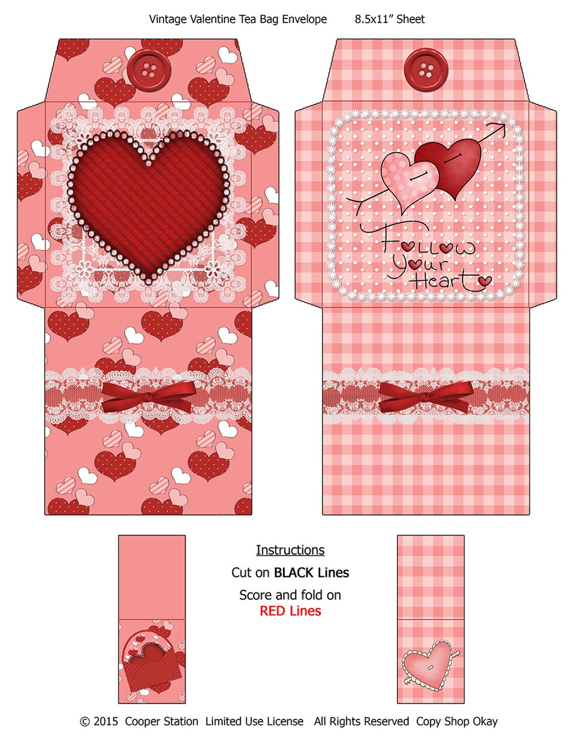 Printable Valentine Tea Wrappers and Box Set - Etsy UK