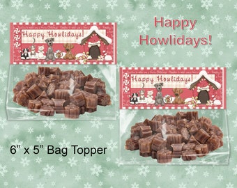 DIY Digital Christmas Pet Treat Bag Topper - Cat - Dog - Stocking Stuffer - Meowy Chrismouse