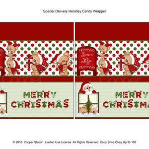 Printable Digital Merry Christmas Candy Bar Wrapper Hershey - Etsy