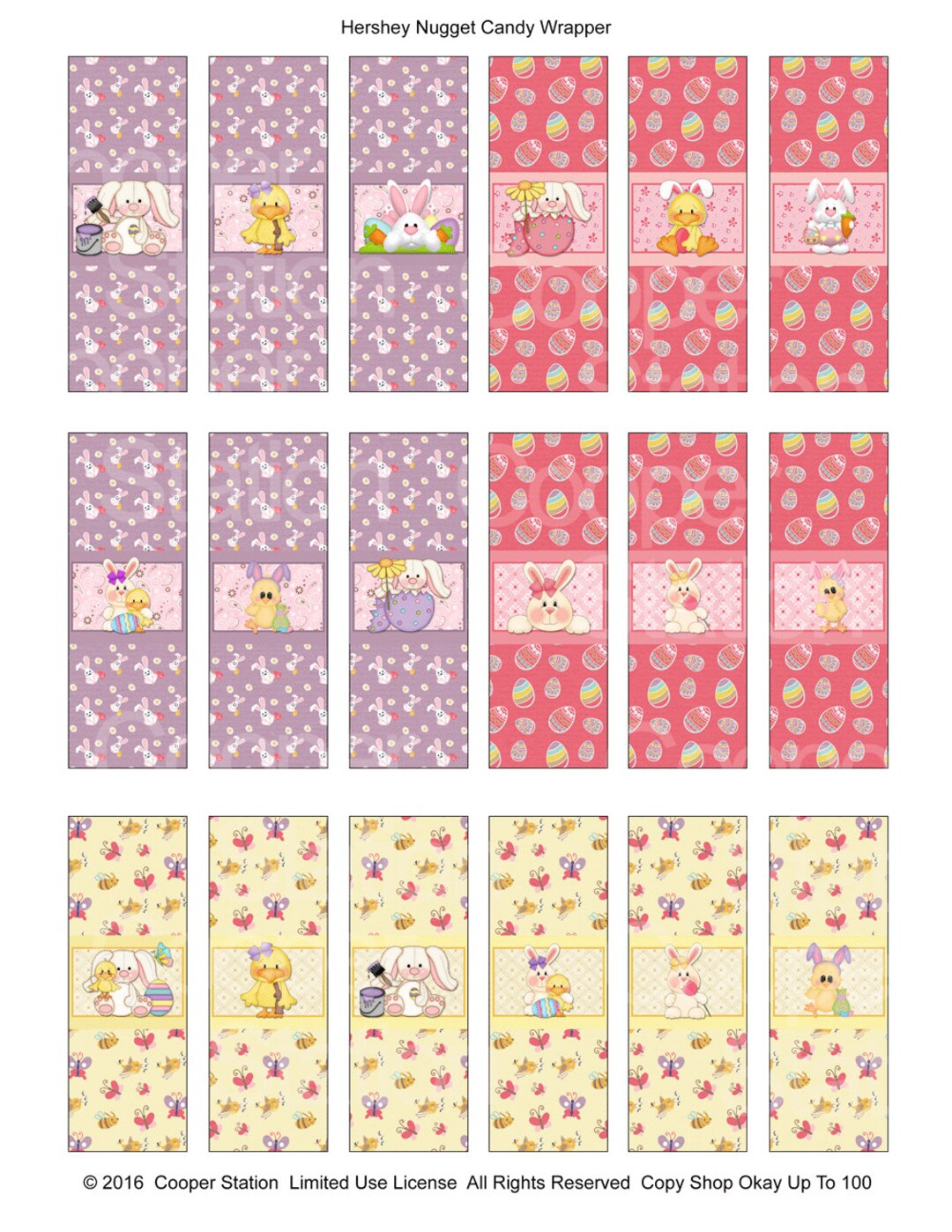 Digital Printable Hershey Nugget Easter Candy Wrappers - Etsy