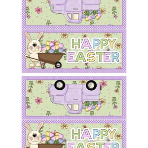 Digital Printable Easter Bag Topper - Garden Bunny - Treat Bag Toppers - Easter Egg Hunt