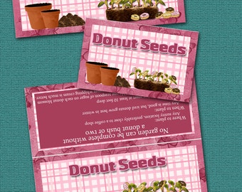 DIY Donut Seeds Digital Bag Topper BG011