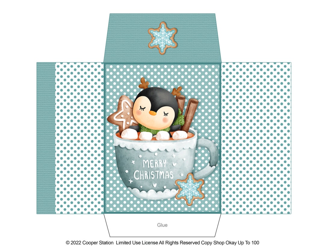 Digital Printable Reindeer Cocoa Envelope or Potpourri or Sachet Envelope - Etsy