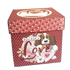 Digital Printable Valentine Cupcake Box