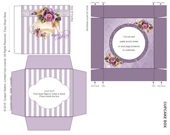 Printable Mother's Day Cupcake Box