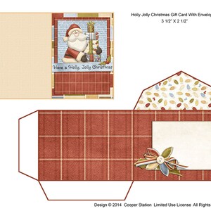 Digital Printable Christmas Gift Card With Envelope - Etsy