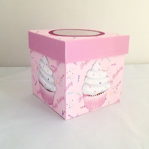 Digital Cupcake Box Vanilla Cupcake Theme