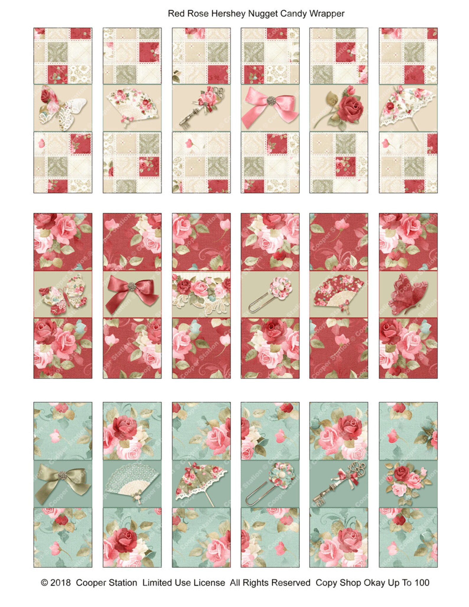 Digital Printable Hershey Nugget Candy Wrappers Floral Candy | Etsy