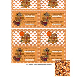 Digital Printable Turkey Toes Bag Toppers image 3