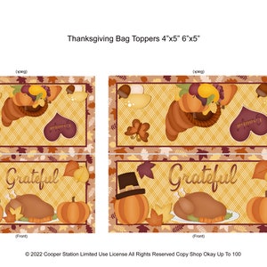 Digital Printable Thanksgiving Bag Topper - Hershey Nugget Wrapper and ...