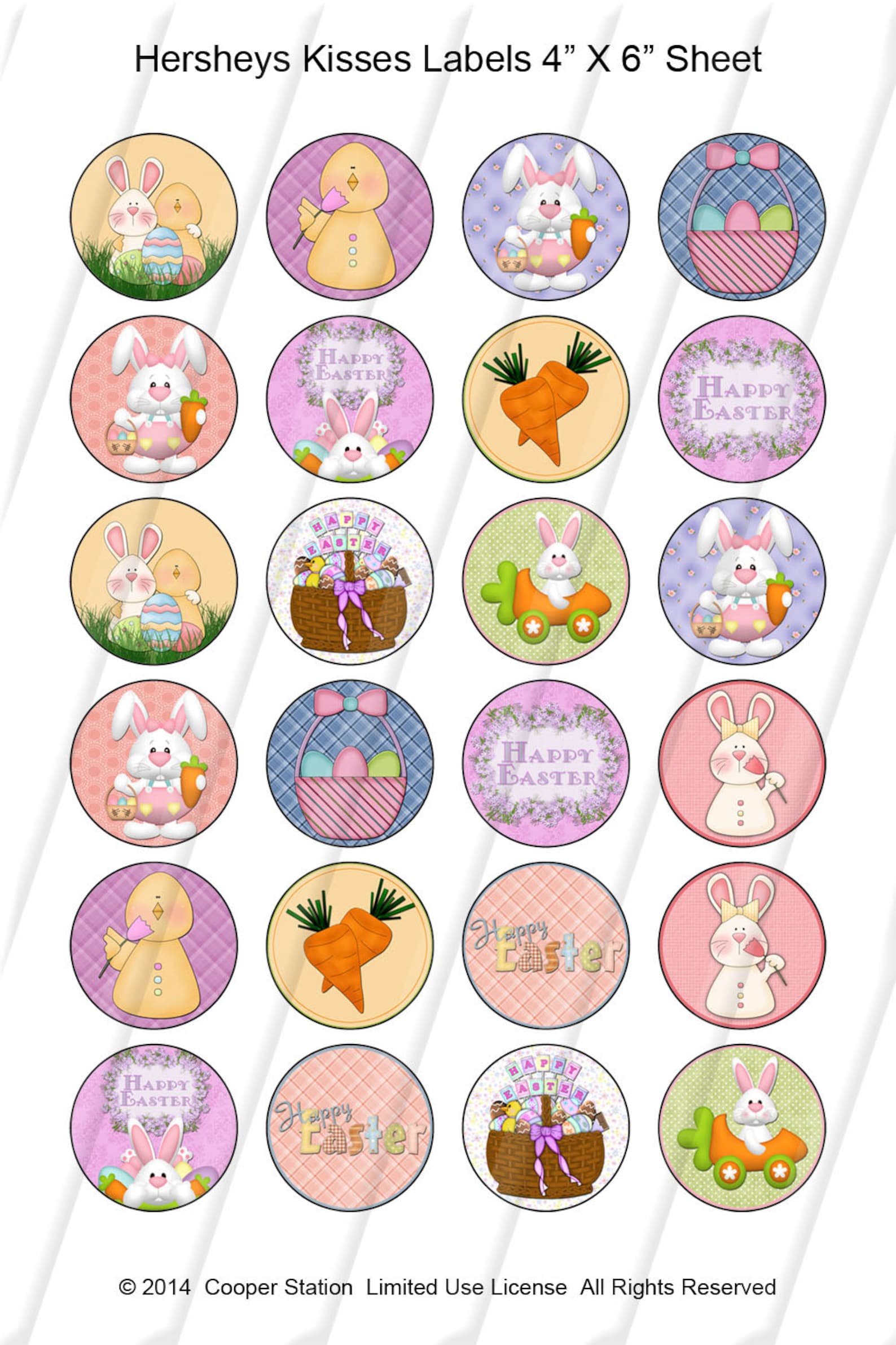 Digital Printable Easter Hershey s Kisses Labels Etsy