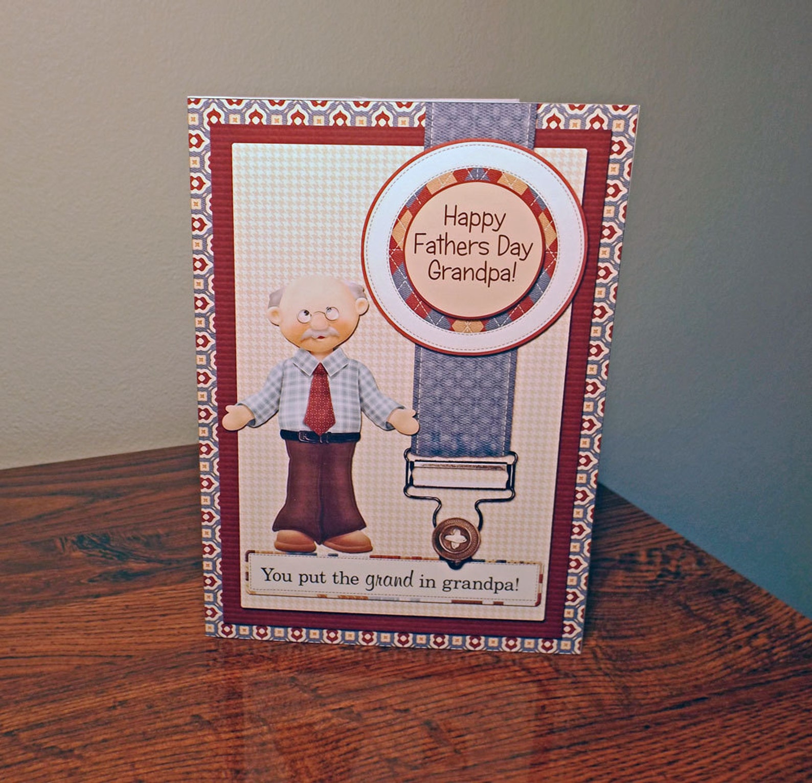 Digital Printable Fathers Day Greeting Card for Grandpa - Etsy