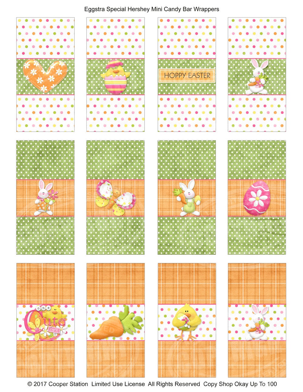 Printable Digital Mini Candy Bar Wrappers for Easter - Chicks - Bunny ...