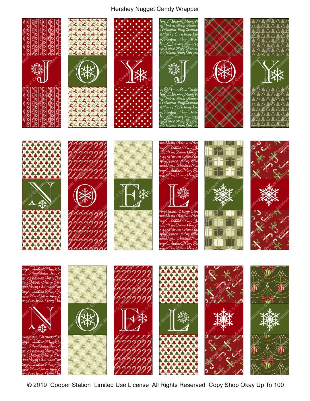 digital-printable-holiday-hershey-nugget-candy-wrappers-christmas-candy-wrappers-etsy