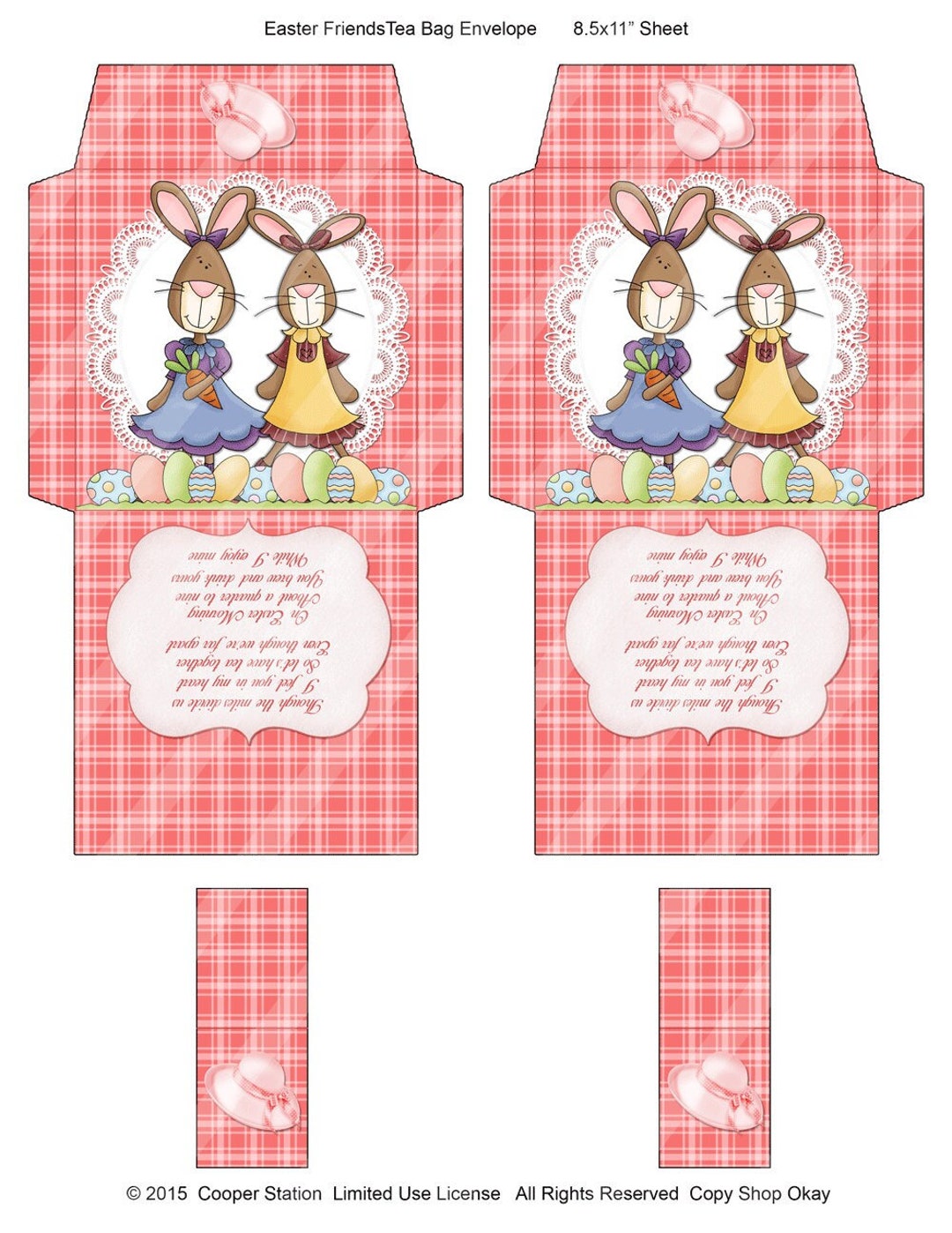 Printable Easter Tea Bag Wrapper for Friends Across the Miles Etsy