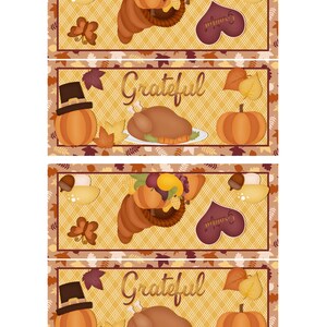 Digital Printable Thanksgiving Bag Topper - Hershey Nugget Wrapper and ...