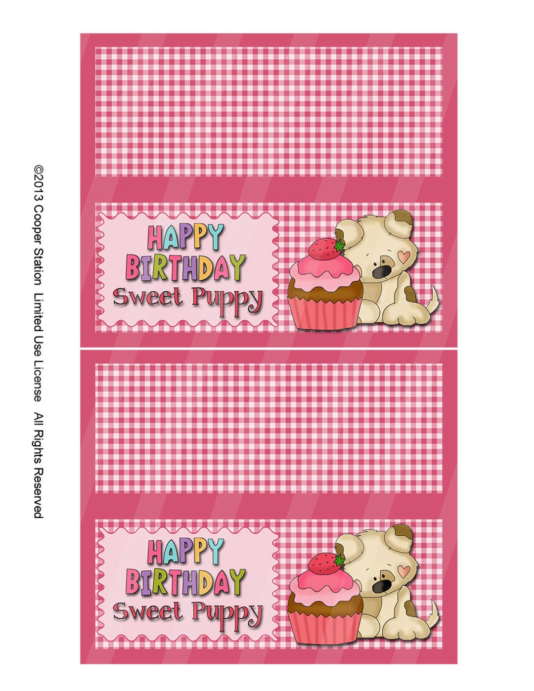 DIY Digital Doggy Birthday Bag Toppers With Free Recipe - Etsy