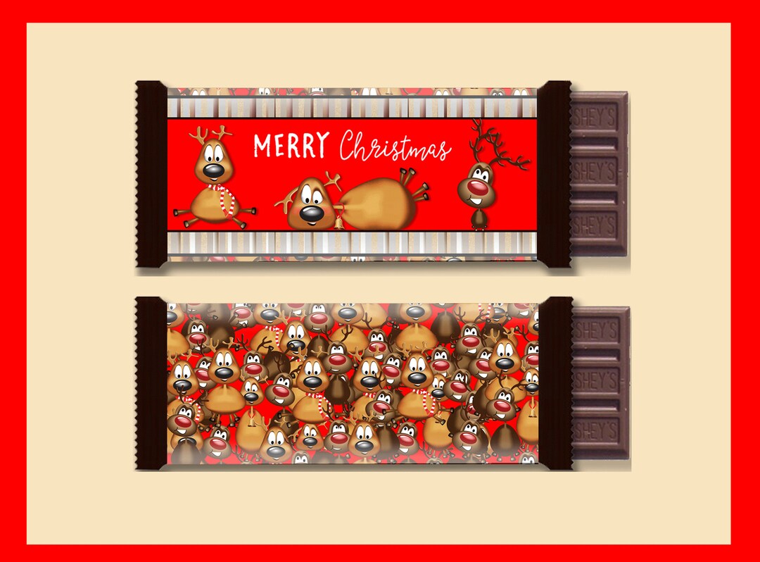 Digital Candy Bar Wrapper Instant Download Christmas Candy Wrapper