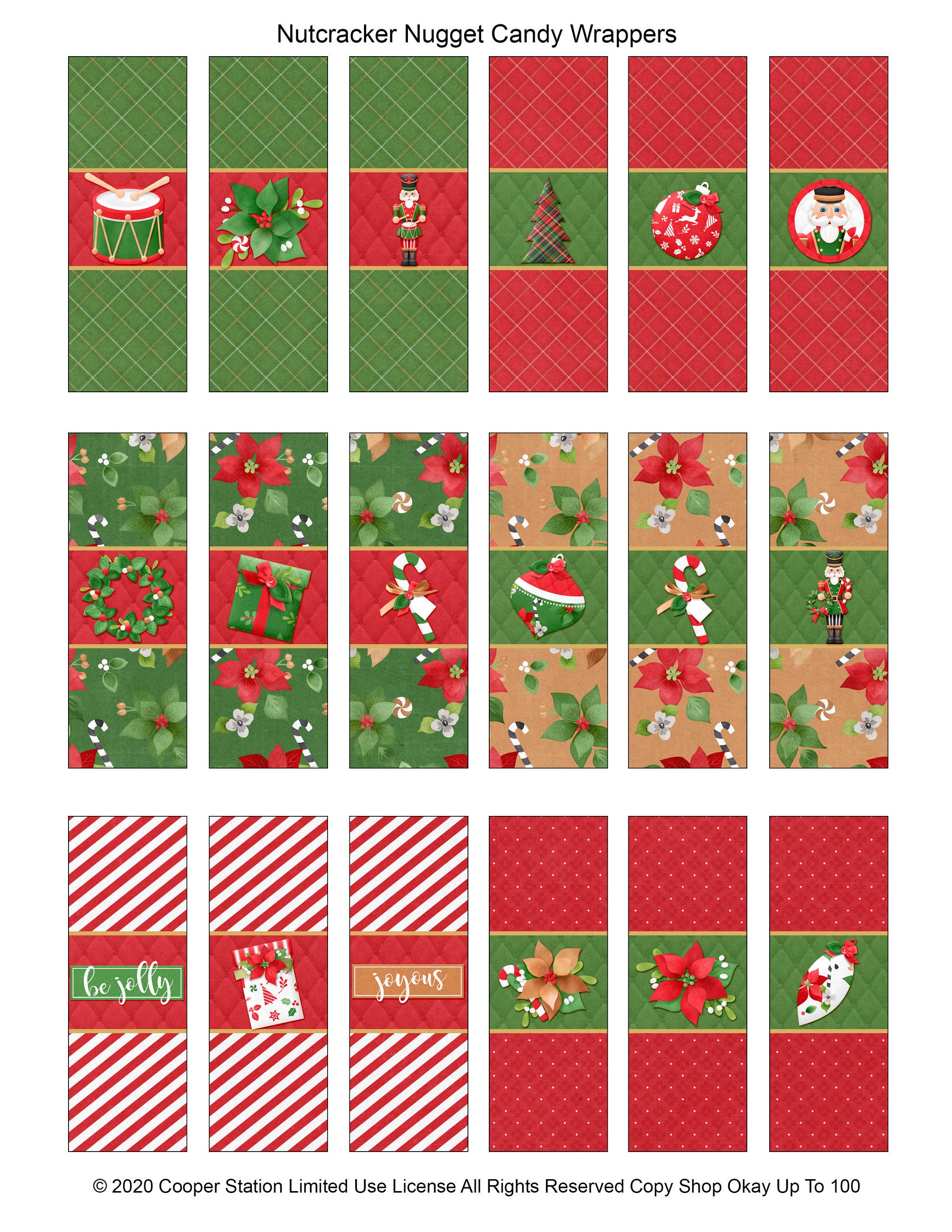 digital-printable-holiday-hershey-nugget-candy-wrappers-nutcracker-christmas-drum-christmas-stocking-stuffer-etsy