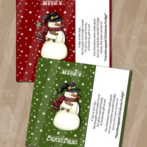 Digital Candy Bar Wrappers Instant Download Christmas Fudge