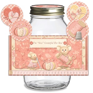 Printable Digital Gift Jar Label and tags
