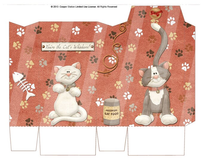 Digital Printable Pinch Bag Kitty Design - Etsy