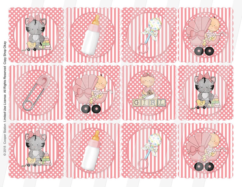 Printable Baby Girl Cupcake Toppers