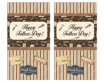 Printable Father's Day Full Size Crispy Chocolate Bar Wrapper - Fathers Day - Tools