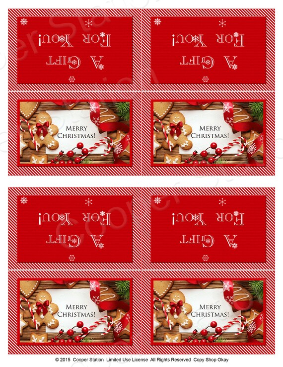 Étiquettes Cadeaux de Noël - 2 Planches de 7 étiquettes Cadeaux de Noël -  Dimensions d'une étiquette : 7x4cm