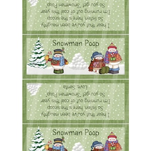 Adornos para bolsas digitales con caca de muñeco de nieve DIY BG009
