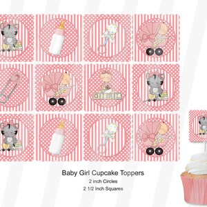 Printable Baby Girl Cupcake Toppers