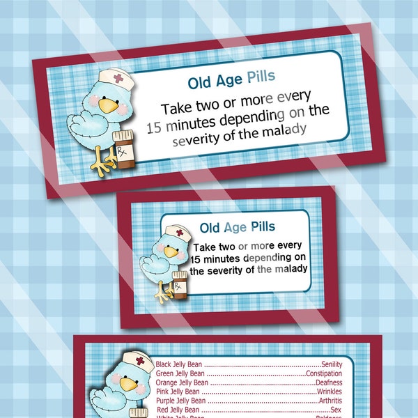 DIY Old Age Pills Digital Bag Topper BG010