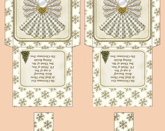 Digital Printable Christmas Tea Wrapper 002