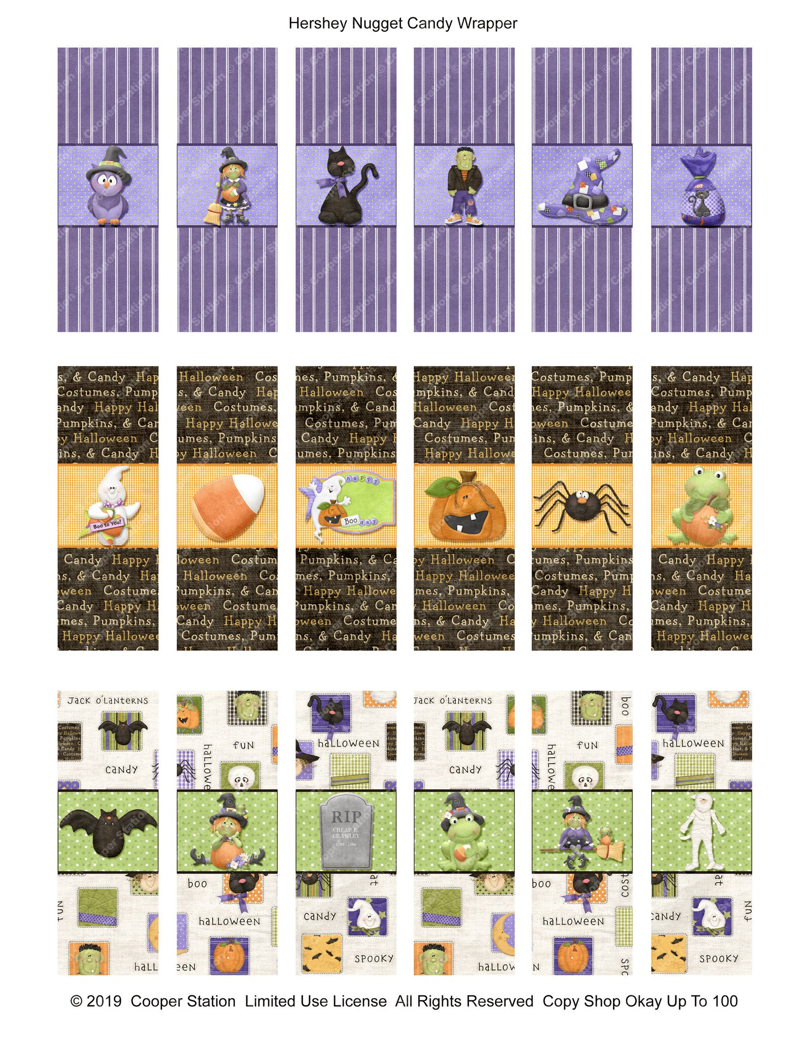 Digital Printable Hershey Nugget Halloween Candy Wrappers - Etsy