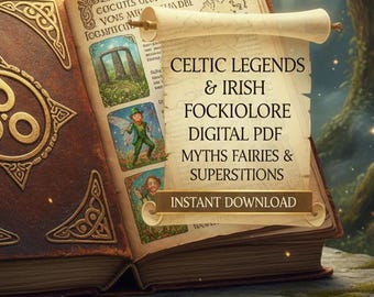 Celtic Legends Irish Folklore PDF, Myths Fairies & Superstitions, Instant Download