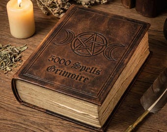5000 Spells Grimoire, Witchcraft Spellbook, Wiccan Magic Ritual Book (Digital Download)