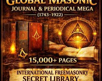 Global Masonic Journals (1743–1922) – 15,000+ Pages Freemasonry Library (Digital Download)