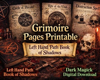 1000 Grimoire Book, Luciferian Occult Book of Shadows (Digital Download)