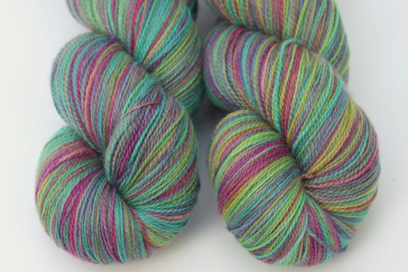Kettle Dyed Lace Yarn Merino and Silk Lace Weight in Giverny