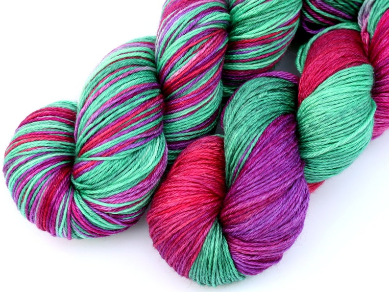 June Birthstone Yarn Kettle Dyed Superwash Merino and Silk Etsy