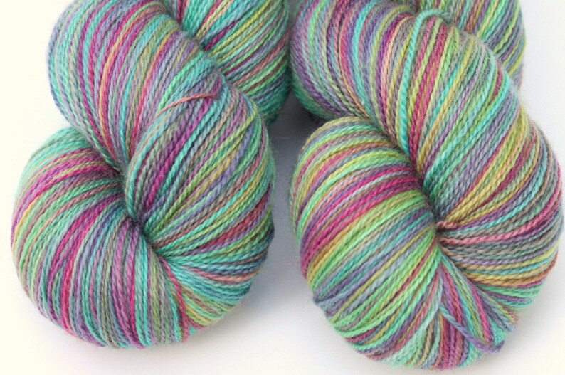 Kettle Dyed Lace Yarn Merino and Silk Lace Weight in Giverny
