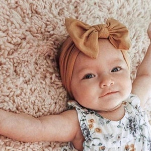 Knot Baby Bows, Baby Headbands, Baby turban headband, newborn girl bows, Baby hair bows, Infant head wrap