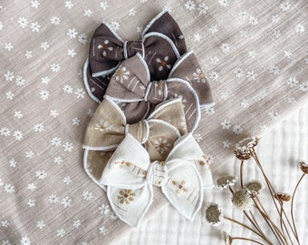 Autumn Hair Bows, Baby Headbands, Baby Girl Bows, Floral Hair Clips, Newborn Girl Headbands, Toddler Bows, Girls Hair Bow, Baby Bow Headband