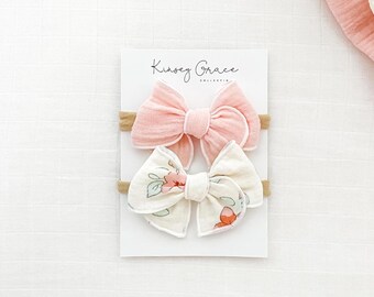 Baby Girl Bow Set, Baby Headbands, Newborn Bows, Toddler Hair Clips, Girls Hair Bows, Baby Girl Headbands, Newborn Headbands, Fable Bows