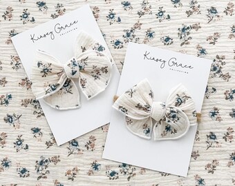 French Floral Girls Bows, Baby Headbands, Baby Bows, Newborn Headband, Toddler Hair Clip, Girls Hair Bows, Newborn Bows, Fable Bow Headband